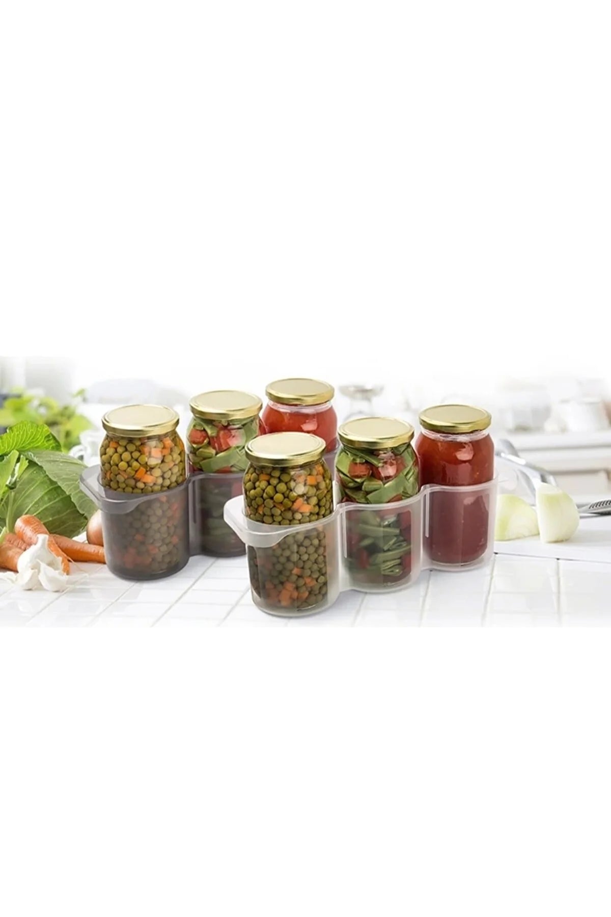 3 Jar Plastic Organiser