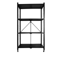 Foldaway Collapsible Storage Rack - Black