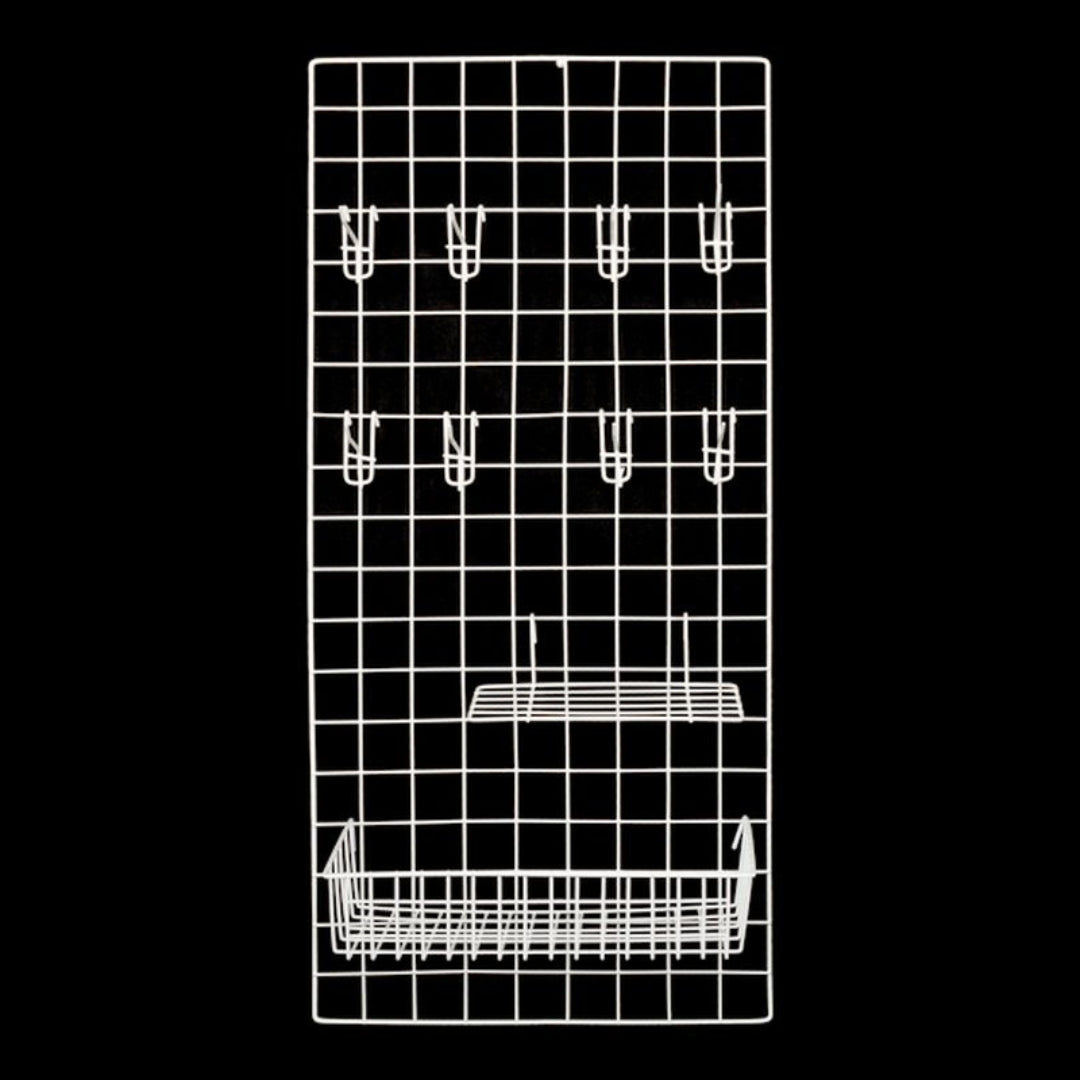 Metal Grid Board White - 95x45cm
