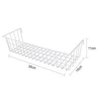 Large Metal Grid Basket – White