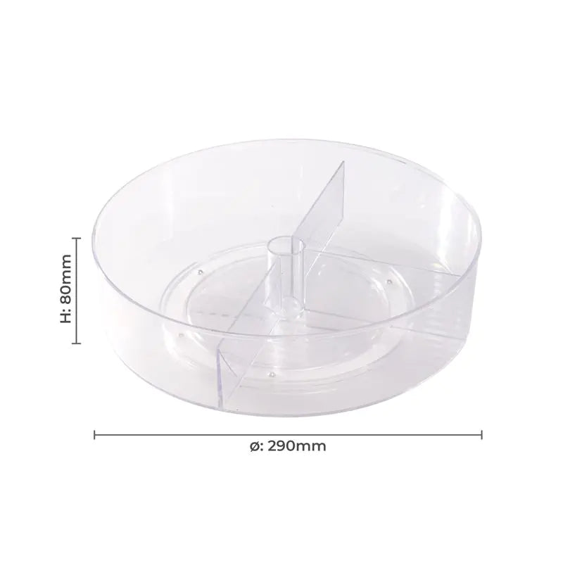 Acrylic Lazy Susan with Divisions