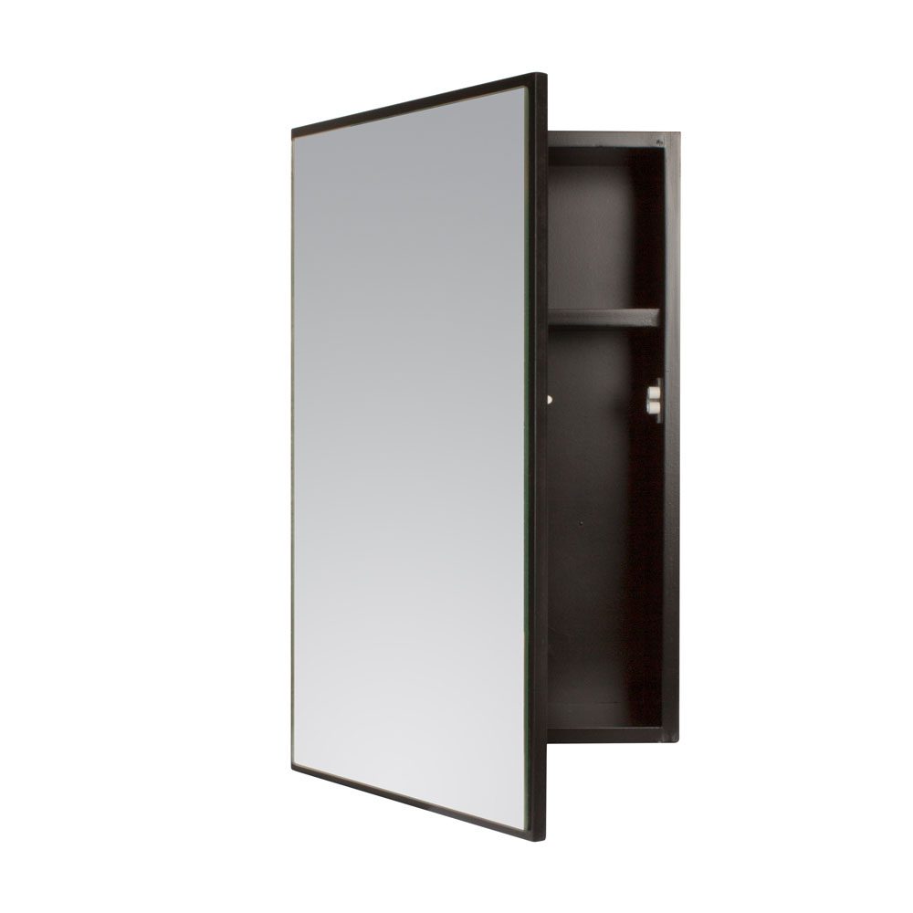 Single Door Mirror Cabinet (410 x 220mm - Mahogany)