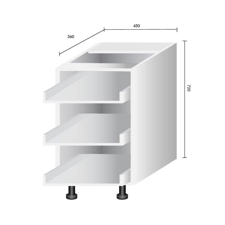 Base Unit Wicker- BU45WICK-2 Incl Baskets