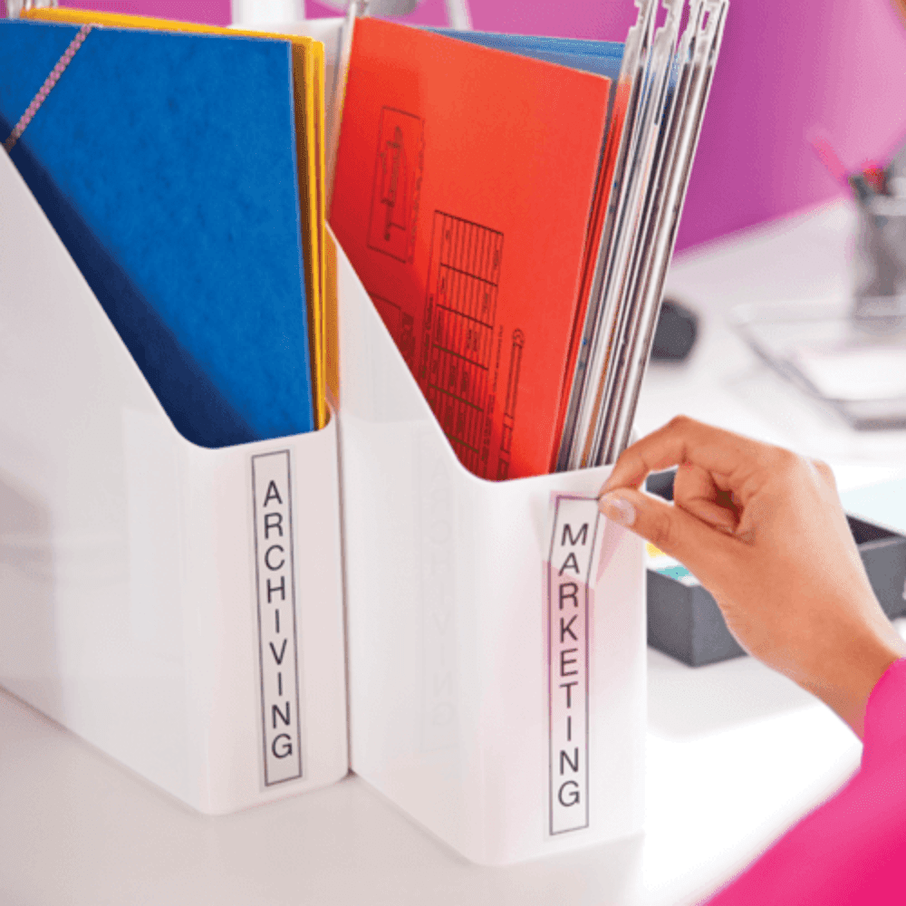 Brother 24mm Black on White Label Tape