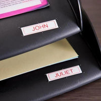 Brother 36mm Red on White Label Tape