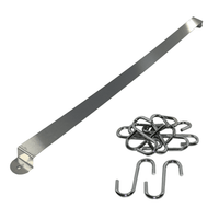 Stainless Steel Midway Rail with Hooks