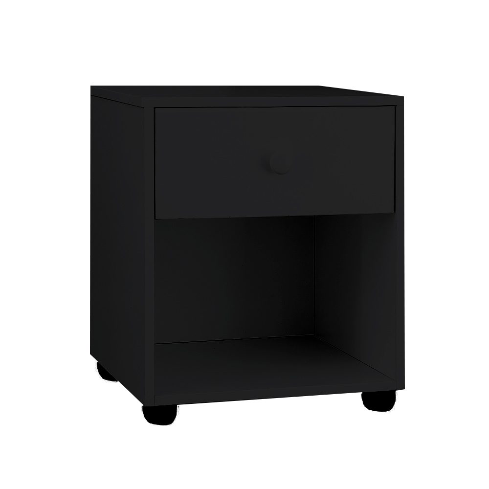 Ebony Bedside Pedestal (Black)
