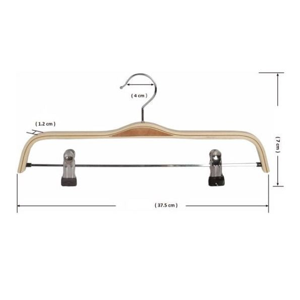 Pack of 10 Laminated Wood Clip Hangers – Adult Size
