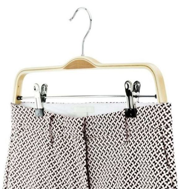 Pack of 10 Laminated Wood Clip Hangers – Adult Size
