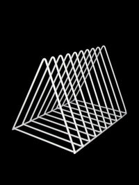 Triangular Metal Stand with Dividers