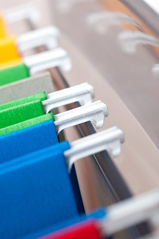 Portable Filing Case with files