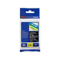 Brother 24mm White on Black Label Tape