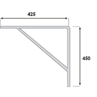 Heavy Duty Shelf Bracket 425x450