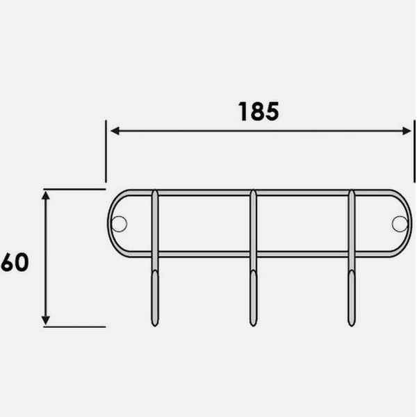 Utility Hook Rack - 3 Hooks