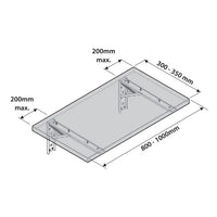 Folding Bracket, White 2PK