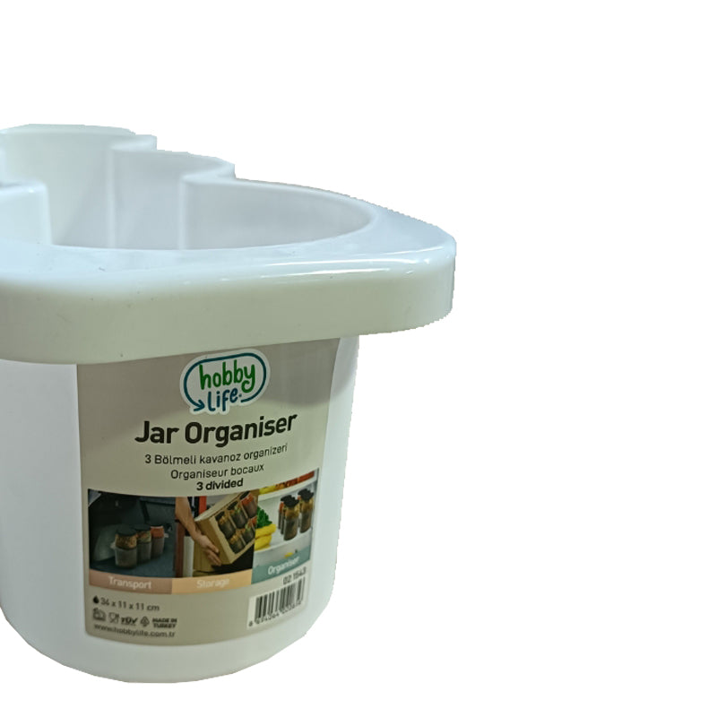 3 Jar Plastic Organiser