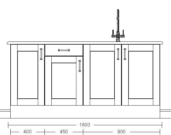 Modern shaker mini kitchen