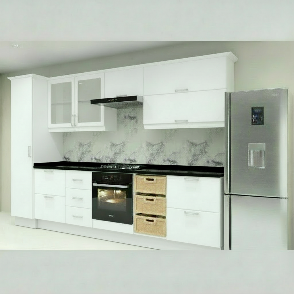 Straight Space-Saving Kitchen