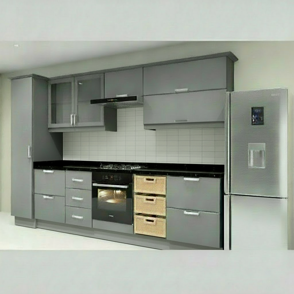 Straight Space-Saving Kitchen