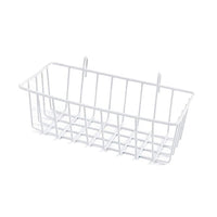 Medium Metal Grid Basket – White