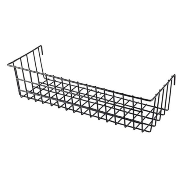 Large Metal Grid Basket – Black