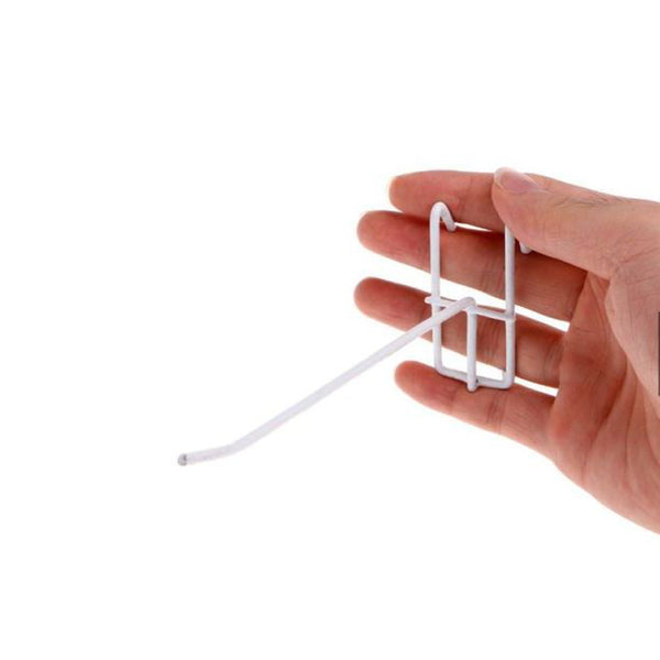 Metal Grid Display Hooks 10pk – White