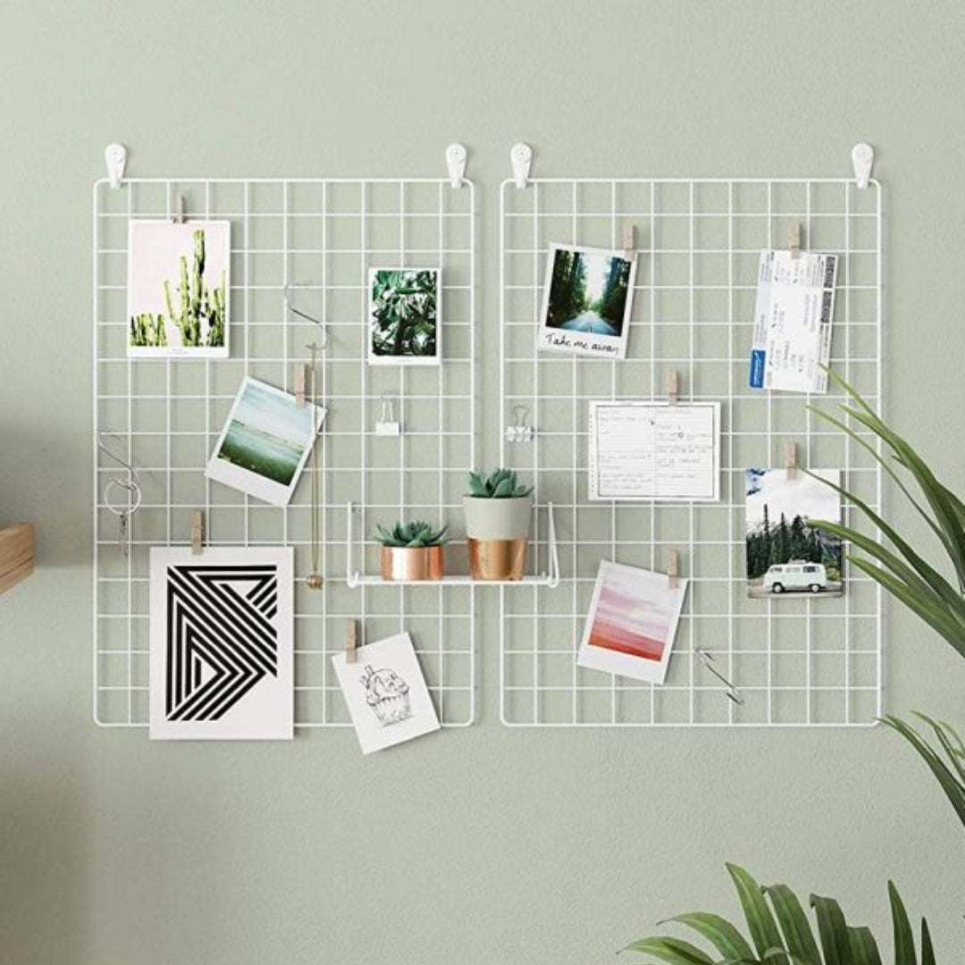 Metal Grid Board White - 65x45cm