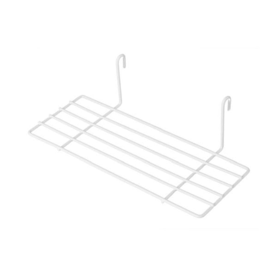 Metal Grid Shelf – White