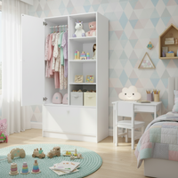 Wardrobe 900 with Drawers and Open Shelves