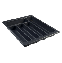 Charcoal Moulded Cutlery Tray (450)