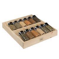 2-Tier Wooden Drawer Spice Tray