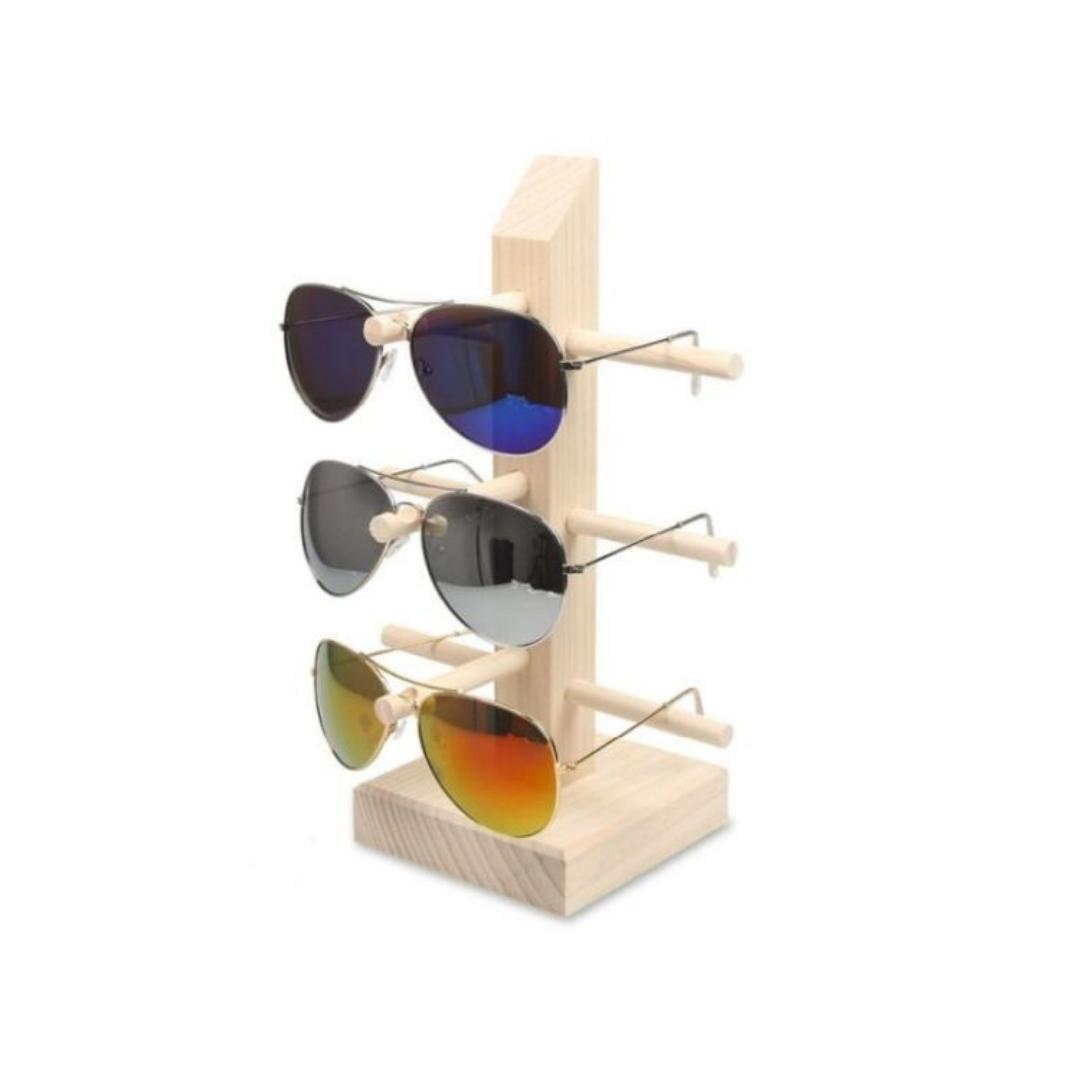 Wooden Sunglasses Stand - 3 tier