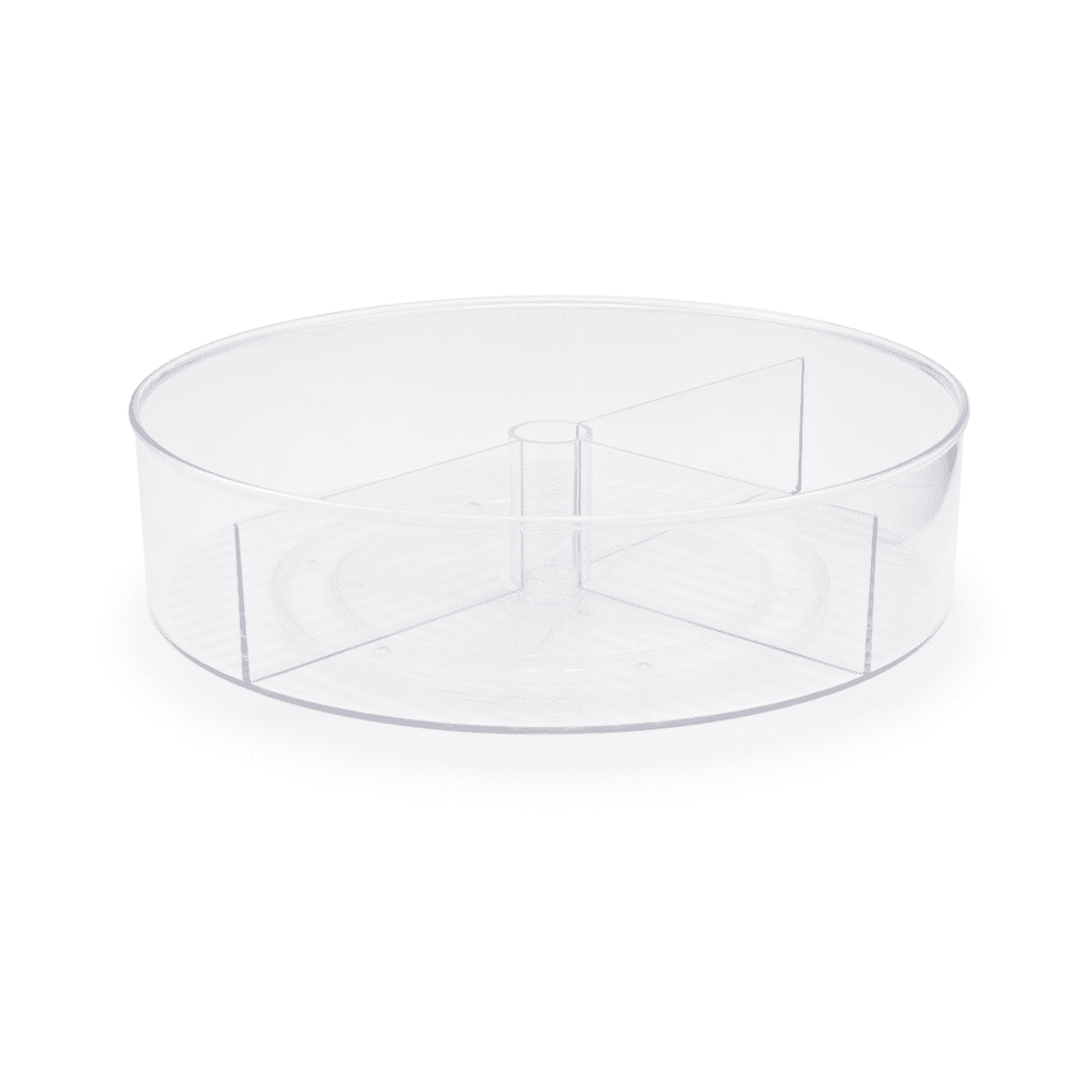 Acrylic Lazy Susan with Divisions Kitchen Organise UCAN