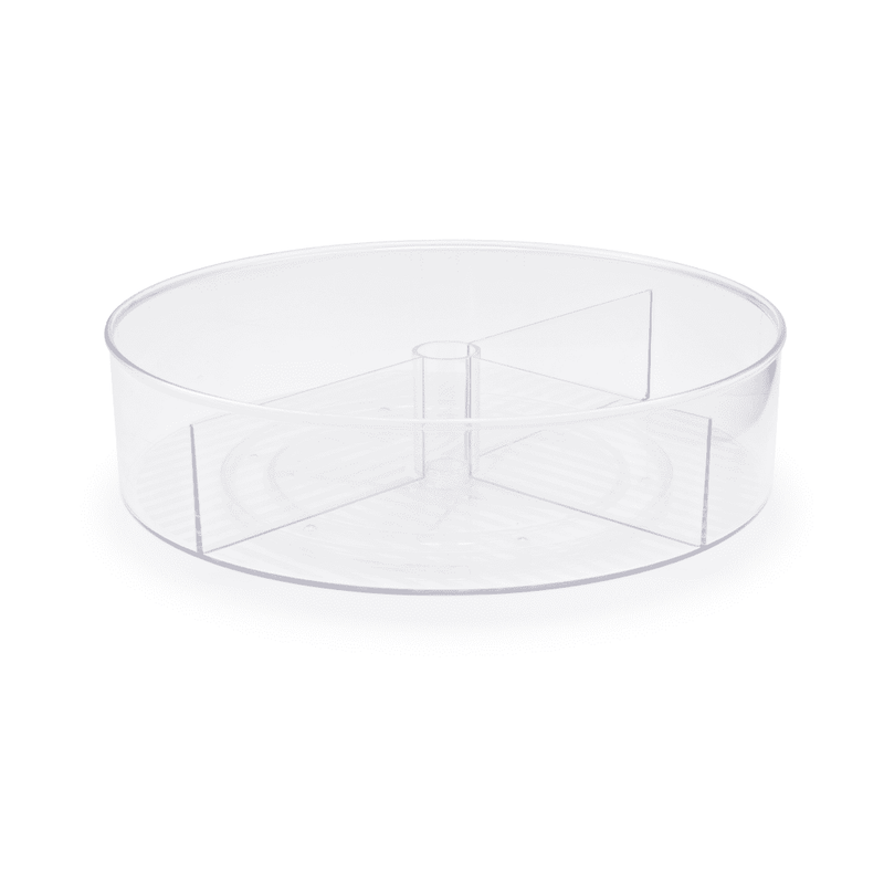 Acrylic Lazy Susan with Divisions Kitchen Organise UCAN