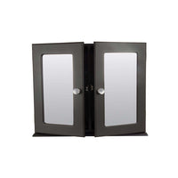 Double Door Mirror Cabinet (465 x 535mm Mahogany)