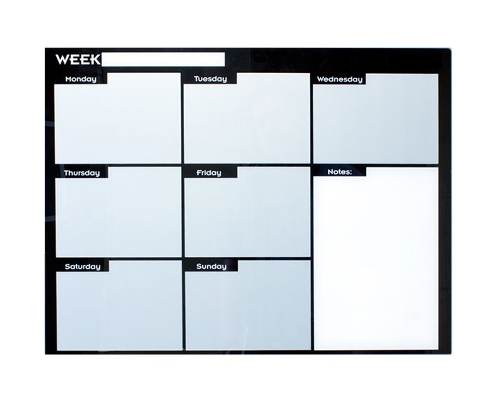 Cast Acrylic Weekly Planner (60 x 45cm)