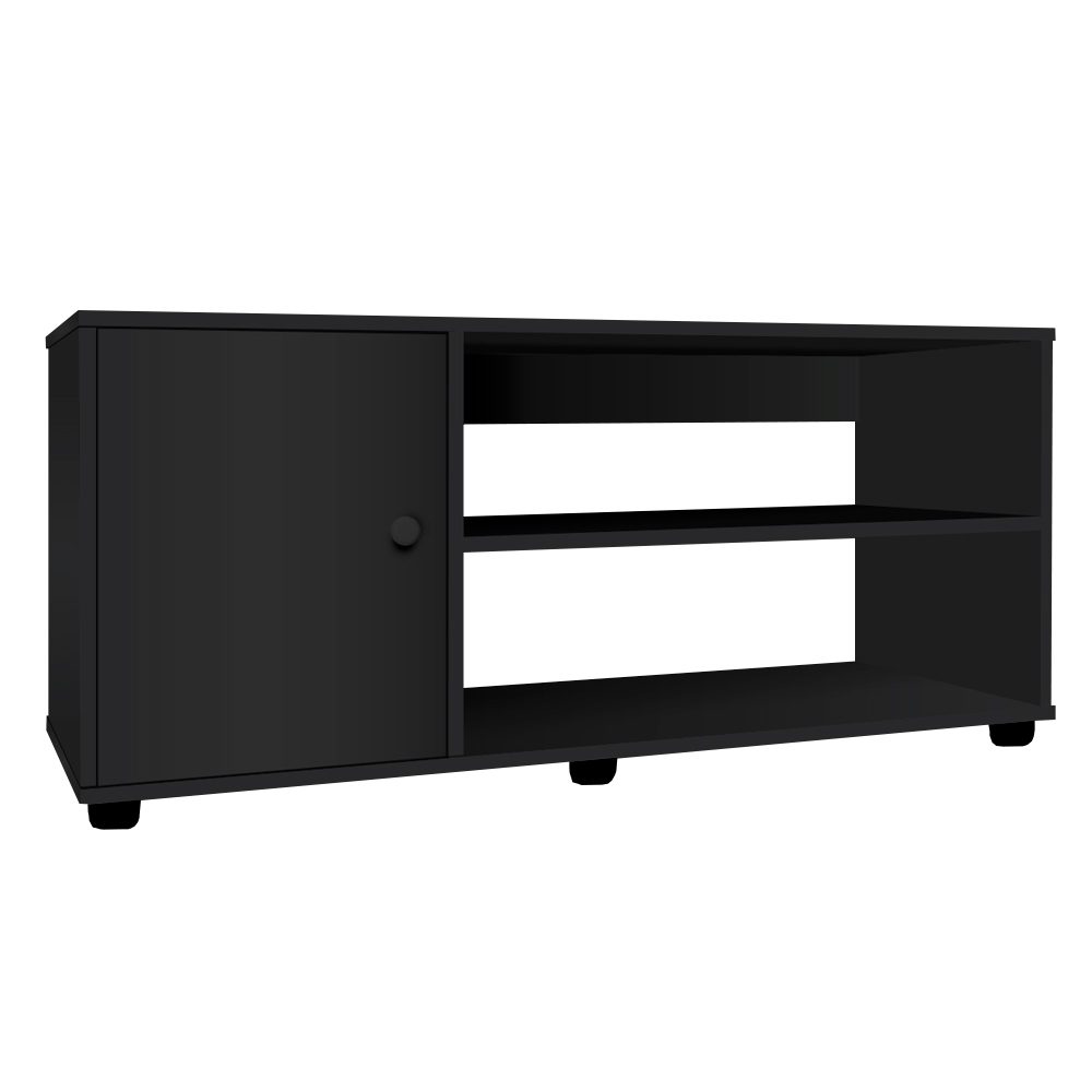 Ebony TV Unit - 2 Open Shelves