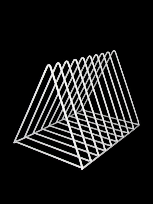 Triangular Metal Stand with Dividers