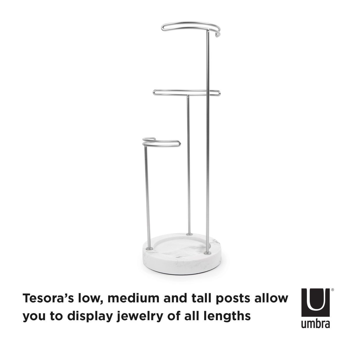 UMBRA Tesora Box. Boîte à bijoux en résine de marbre et métal nickel UMBRA Tesora Box. Boîte à bijoux en résine de marbre et métal nickel