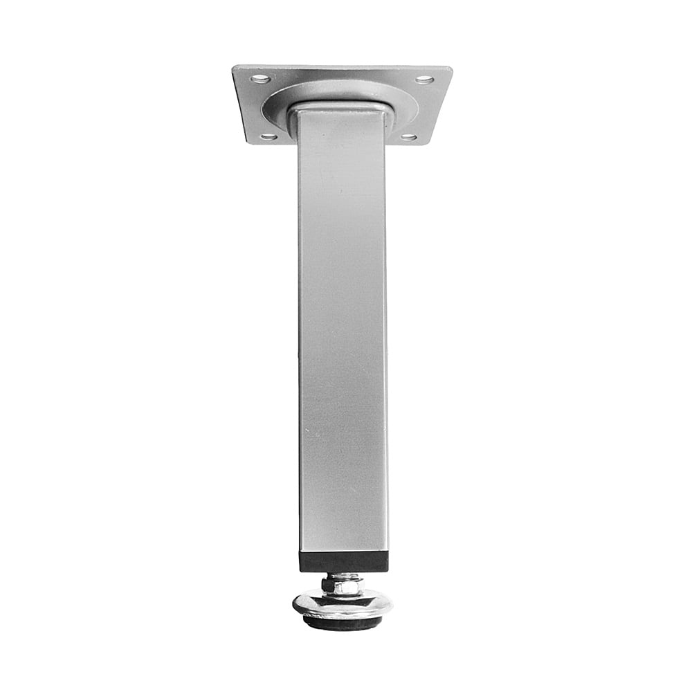 SQUARE LEG 150 x 25mm adjustable - Silver