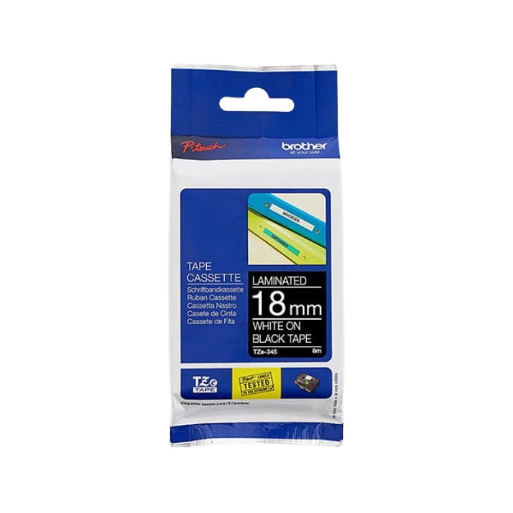 Brother 18mm White on Black Label Tape – UCAN