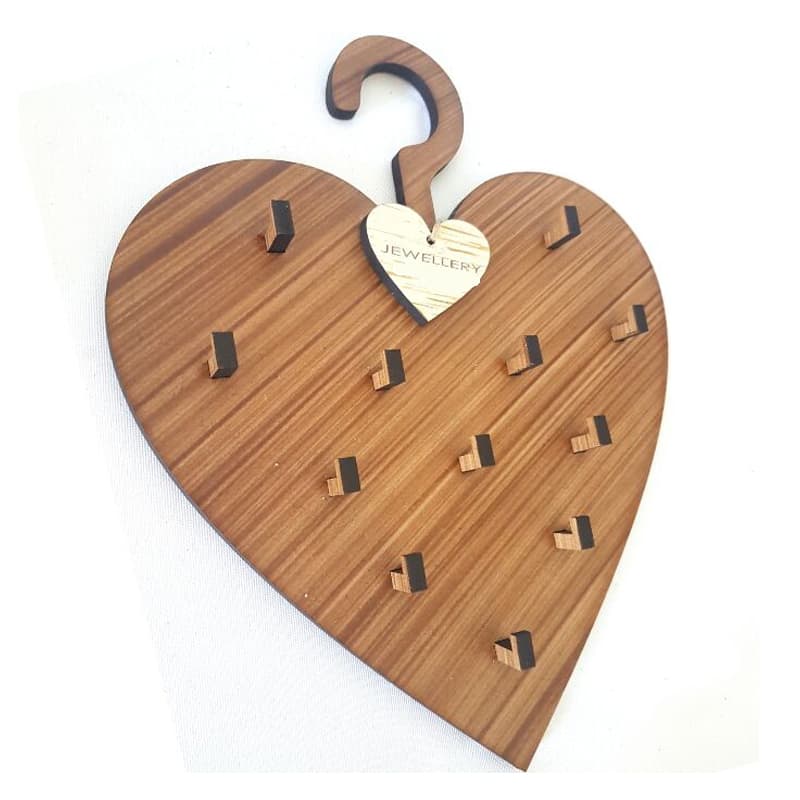 Wooden Heart Jewelry Hanger