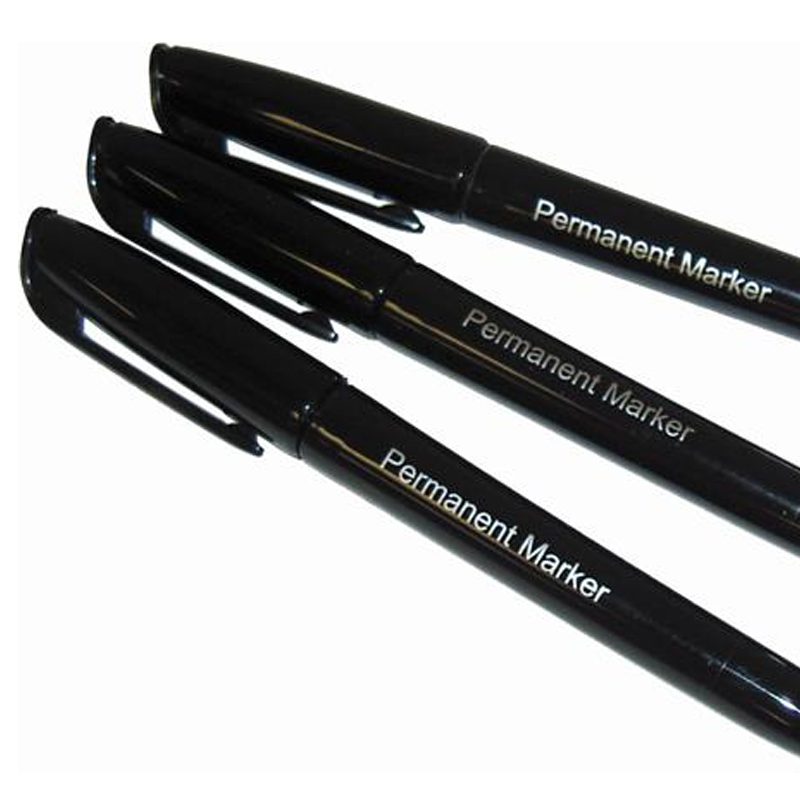 Fine Black Permanent Markers - 10pk