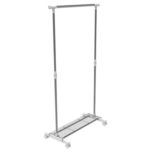 Home Vida Single Garment Rack Verstelbare Kleding Rail, Zilver Home Vida Single Garment Rack Verstelbare Kleding Rail, Zilver