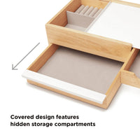 stowit storage box - natural with white 1