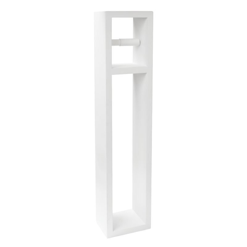 Upright Toilet Roll Holder - White